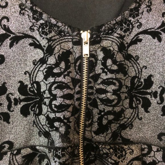 AQUA Sleeveless Dress Blk/Silver Sz S - Picture 4 of 8